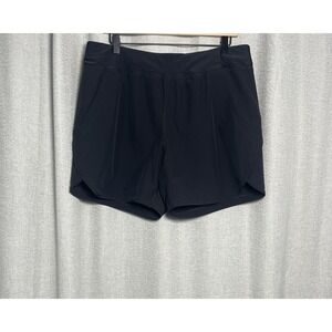 Lands End Active Shorts Womens 14 Black Stretch Athletic Running Workout